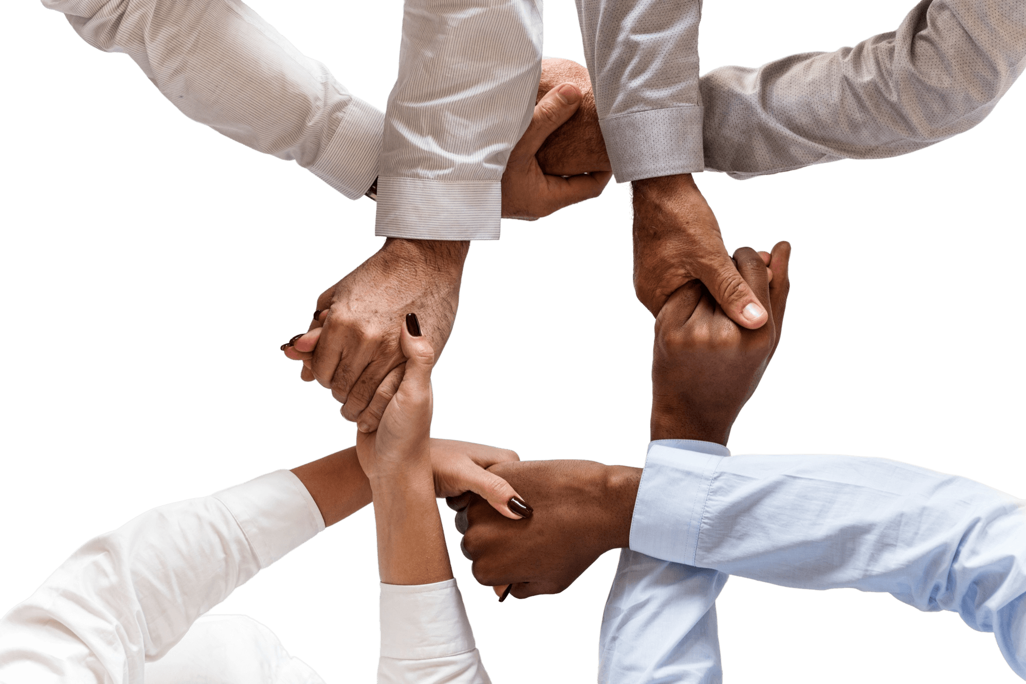 GRA members joining hands in a circle